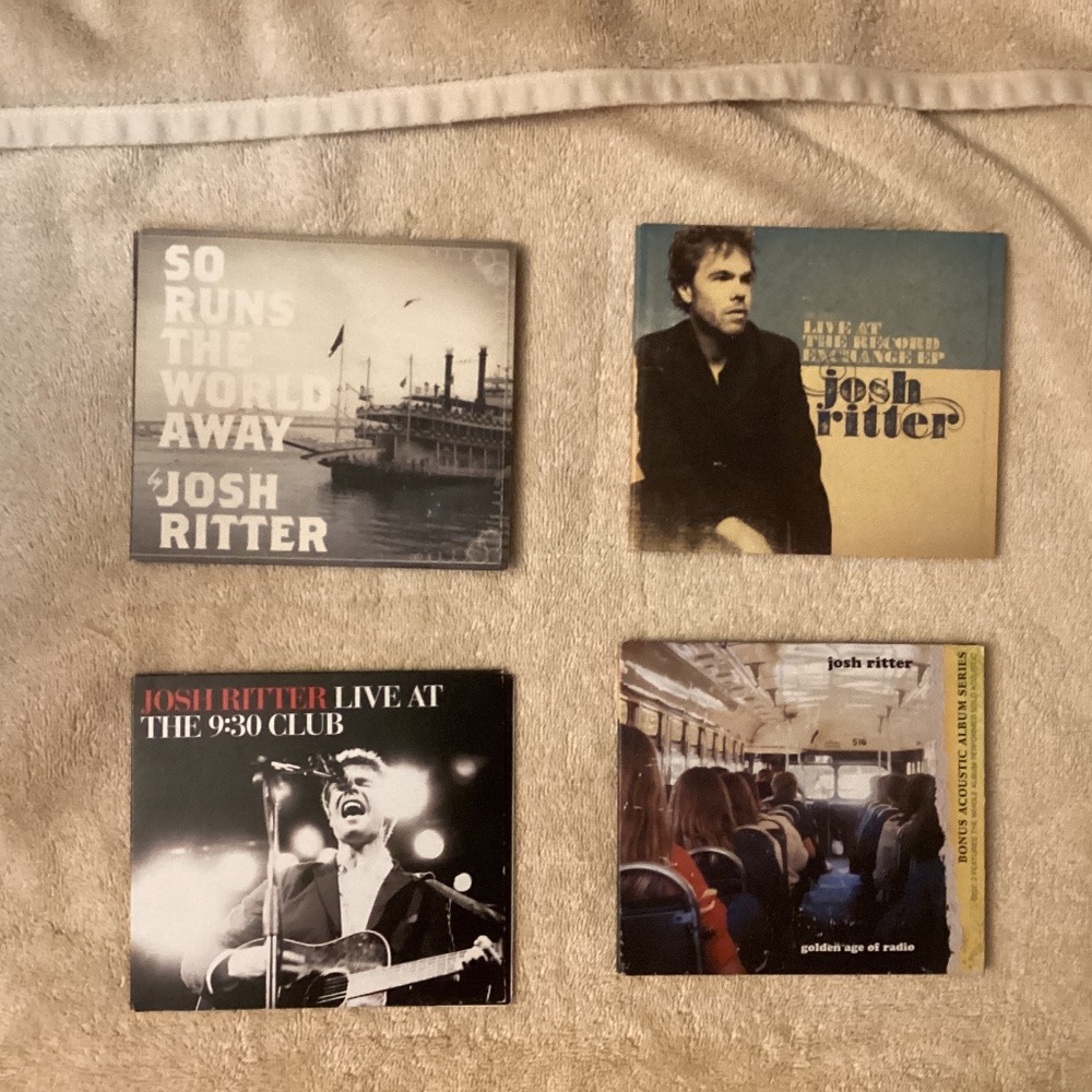JOSH RITTER 4 CD lot Live at the Record Exchange So Runs The World Away Golden